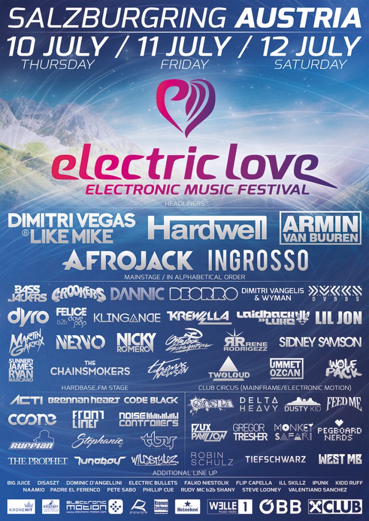electric love line up